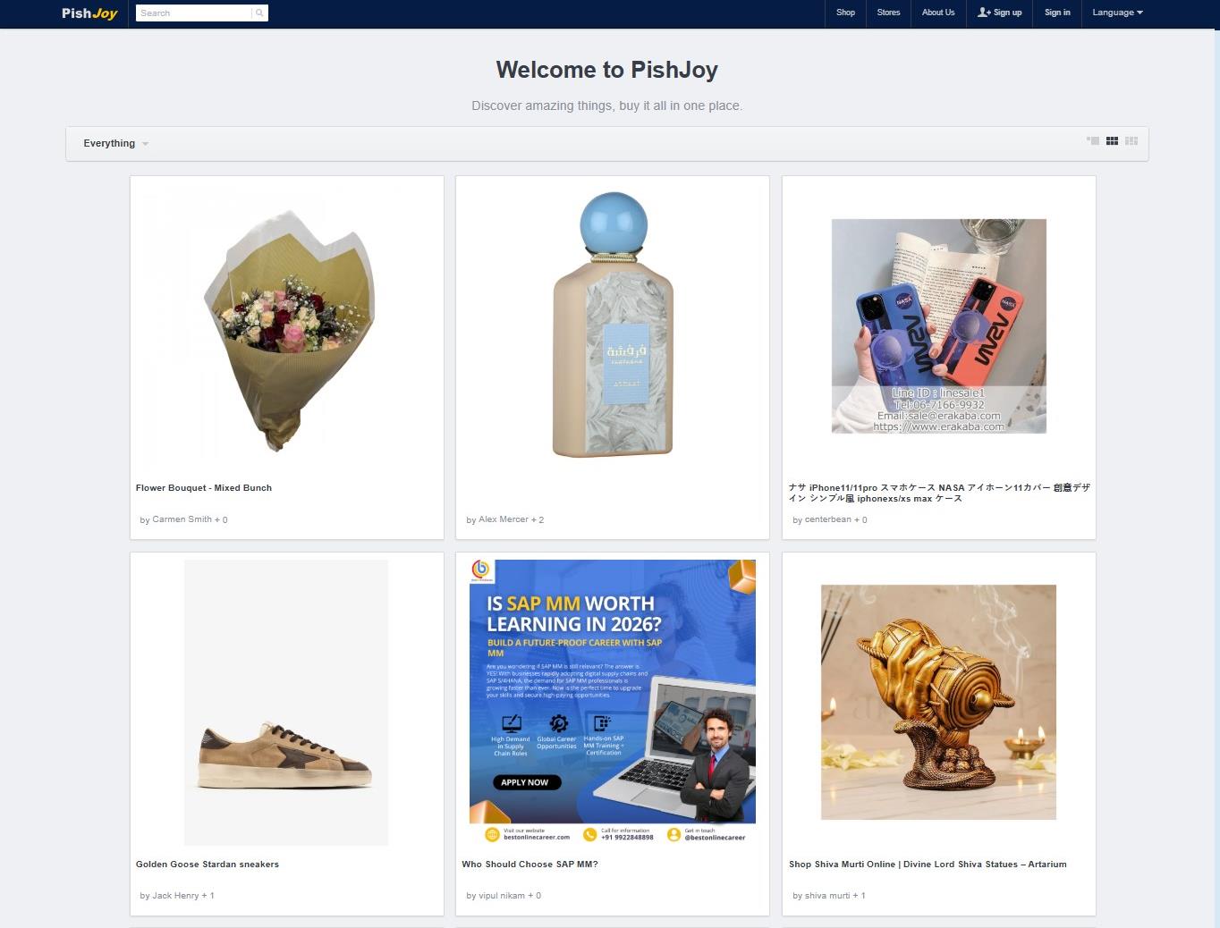 The PishJoy website